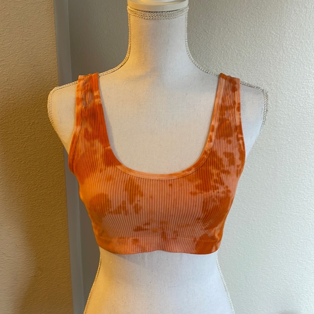 3/$30 🩵🩵Tie dye orange bralette crop top #81